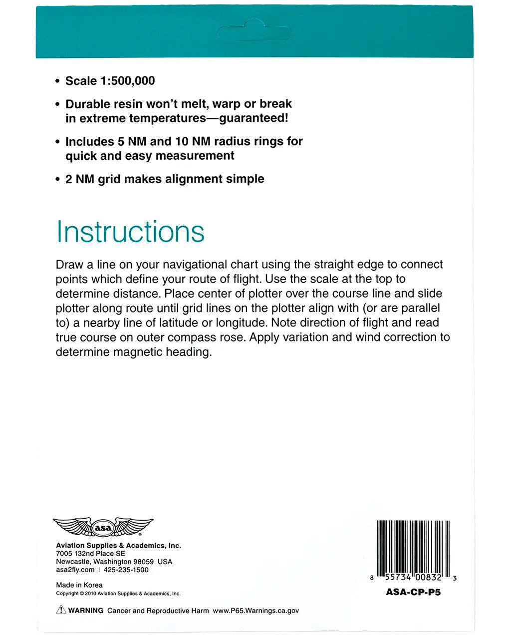 ASA Square Aviation Plotter