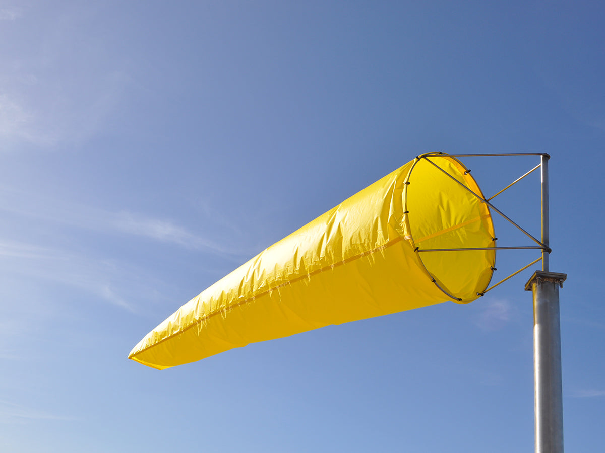 Windsock Yellow 3 foot x 12 foot (91cm x 366cm)