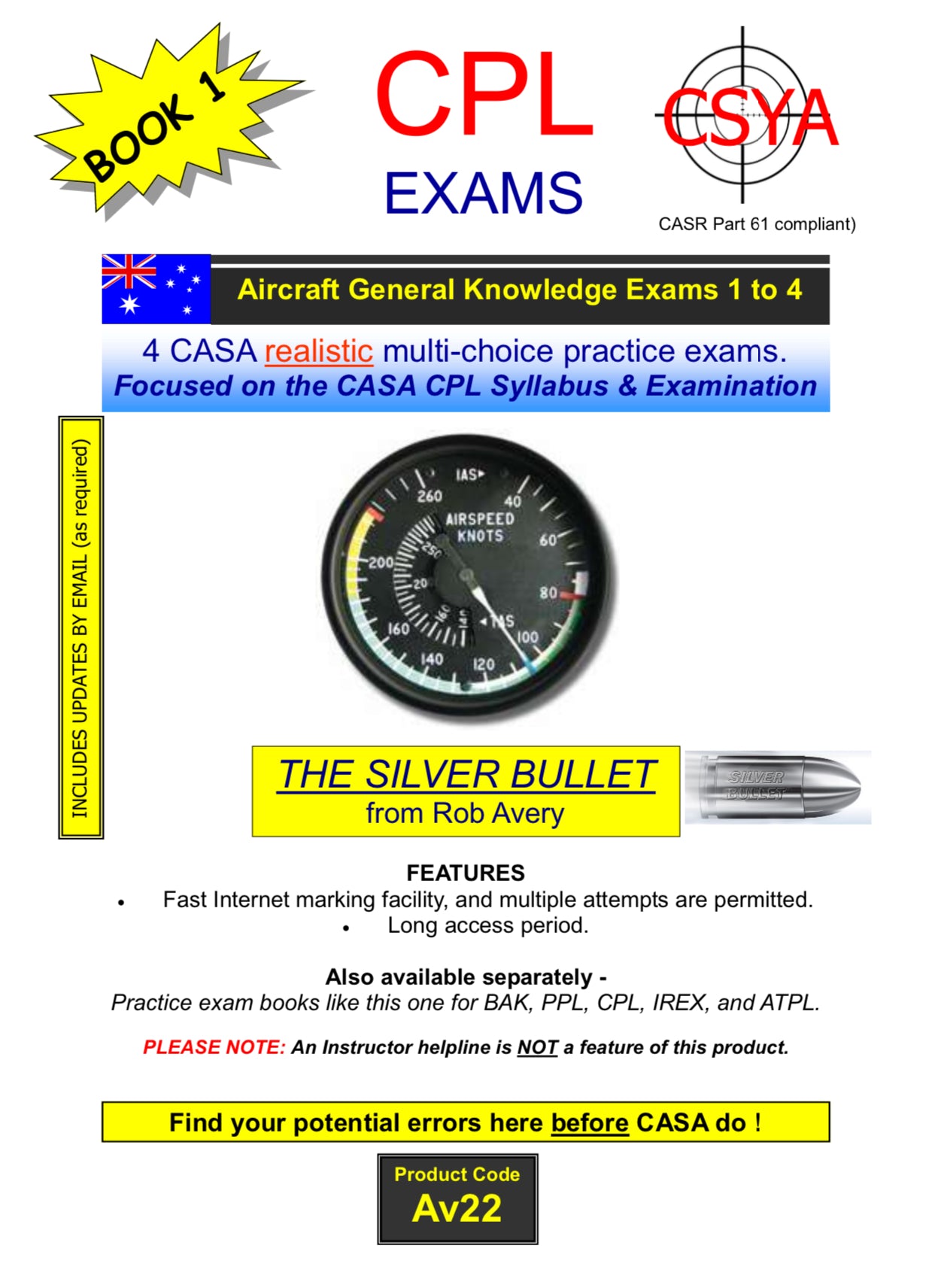 Avfacts by Rob Avery CPL AGK Practice Exams 1 to 4 - AV22