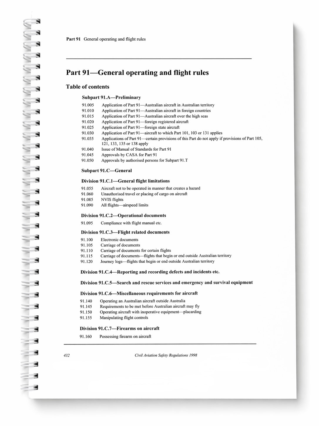 CASA CASR Part 91 (General Operating and Flight Rules) Compilation No. 102 Registered 04 July 2026