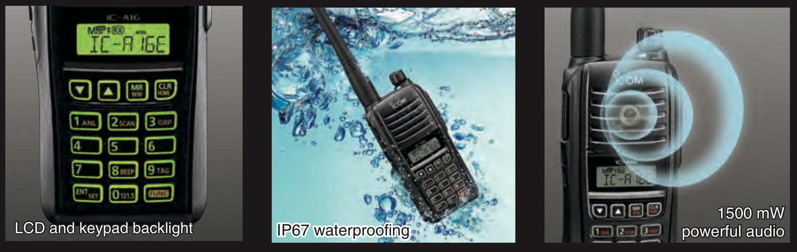 ICOM IC-A16E With Bluetooth VHF Transceiver With Bluetooth