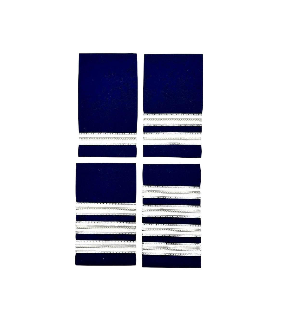Epaulettes Navy With Silver Bars
