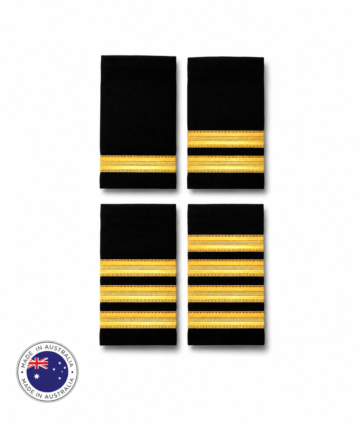 Epaulettes Black With Gold Bars