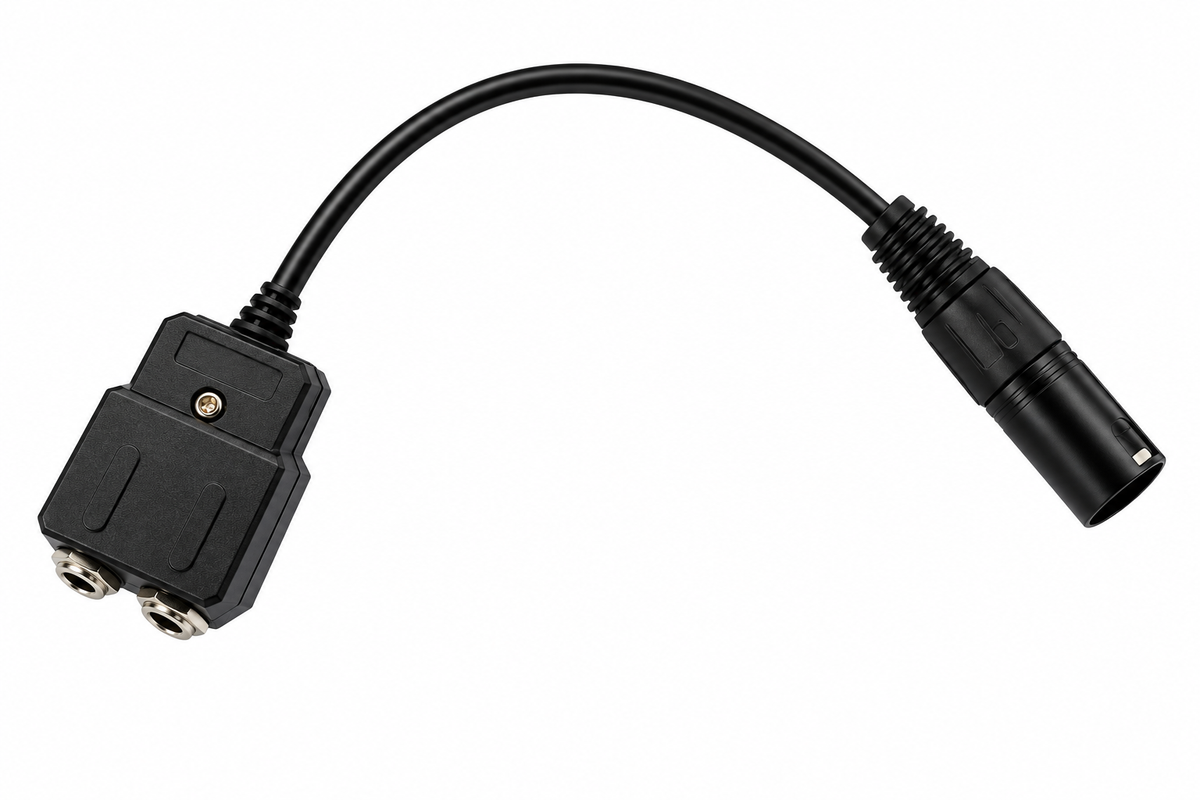 Skylines Aviation Communications GA Dual Plugs to Airbus XLR 5 Pin Adapter