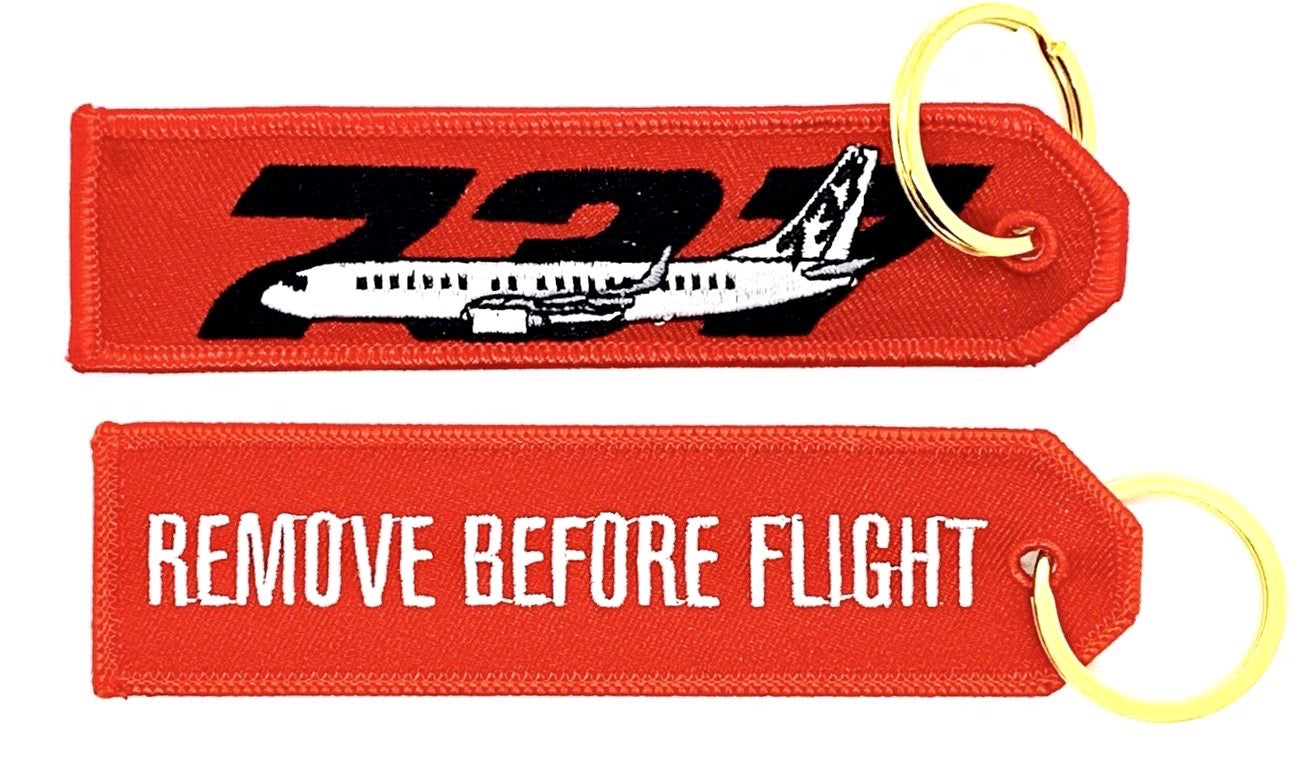 REMOVE BEFORE FLIGHT BOEING 737 Keyring