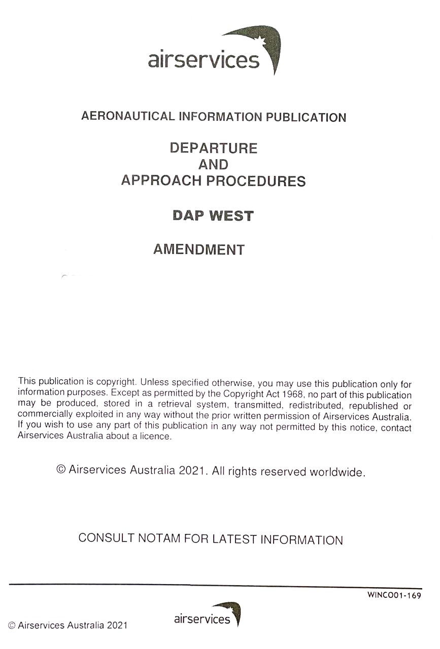 DAP WEST - Departure & Approach Procedures West Amendments