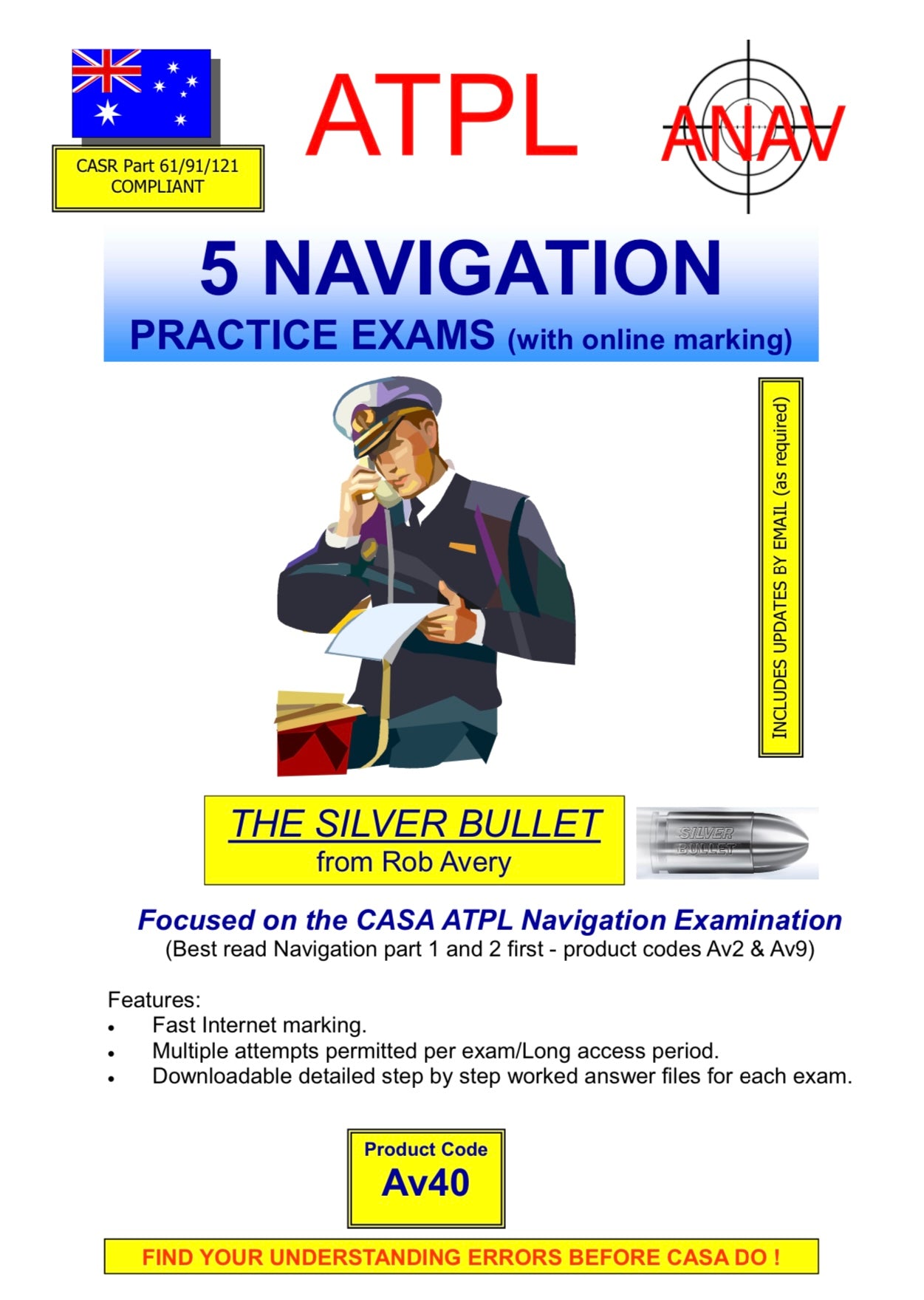 Avfacts by Rob Avery 5 x ATPL Navigation Practice Exams - AV40