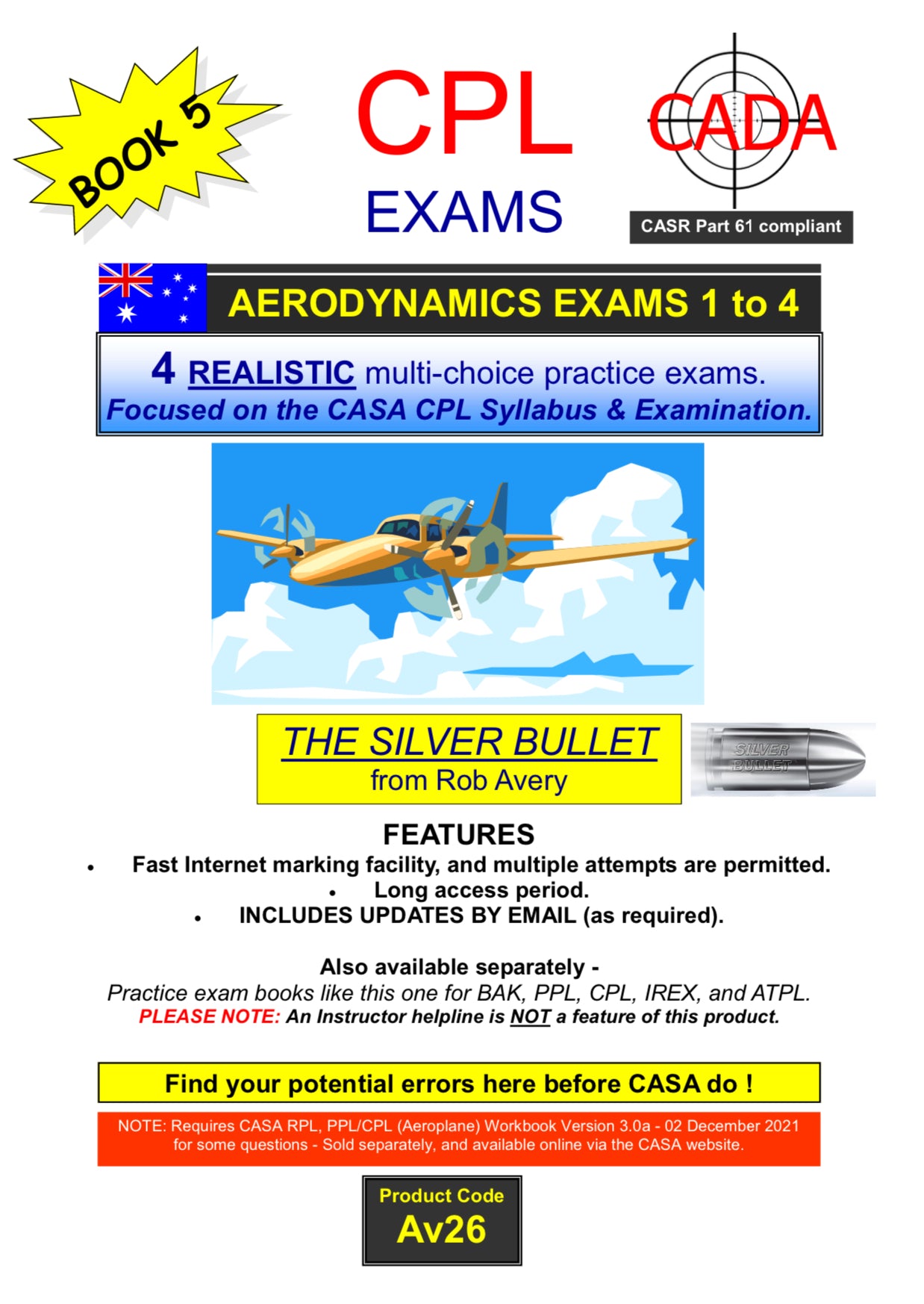 Avfacts by Rob Avery CPL Aerodynamics Practice Exams 1 to 4 - AV26