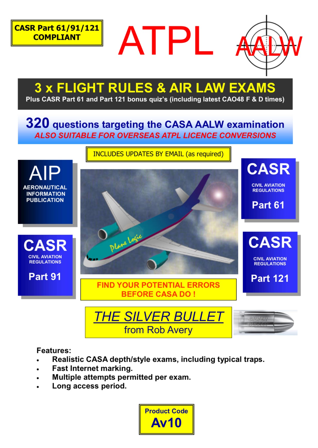Avfacts by Rob Avery 3 x ATPL Air Law Practice Exams - AV10