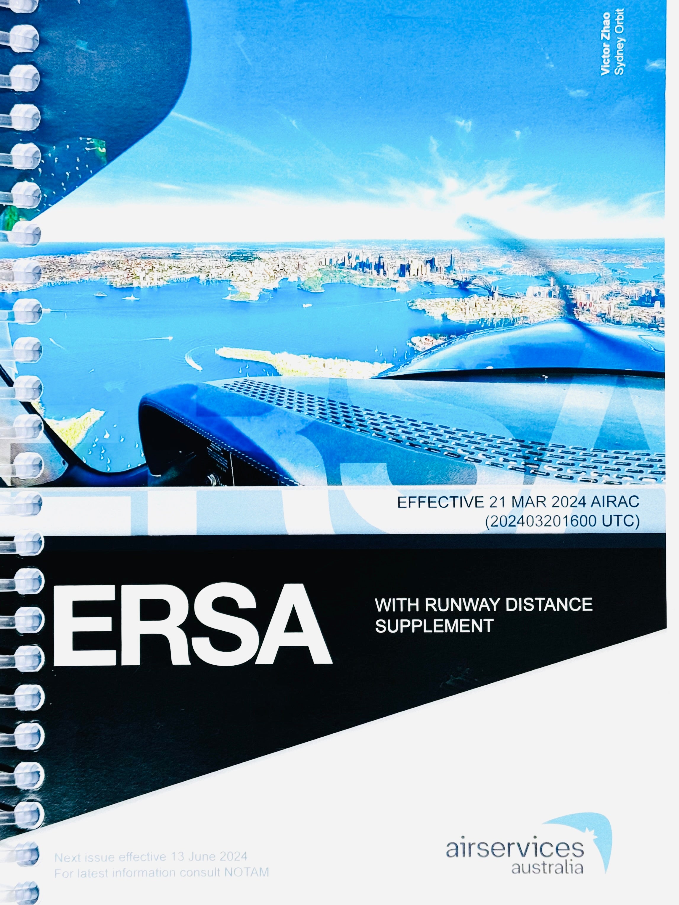 ERSA Sprial Bound with RDS - En-Route Supplement Australia Spiral Bound with Runway Distance Supplement • Effective 21 MARCH 2024