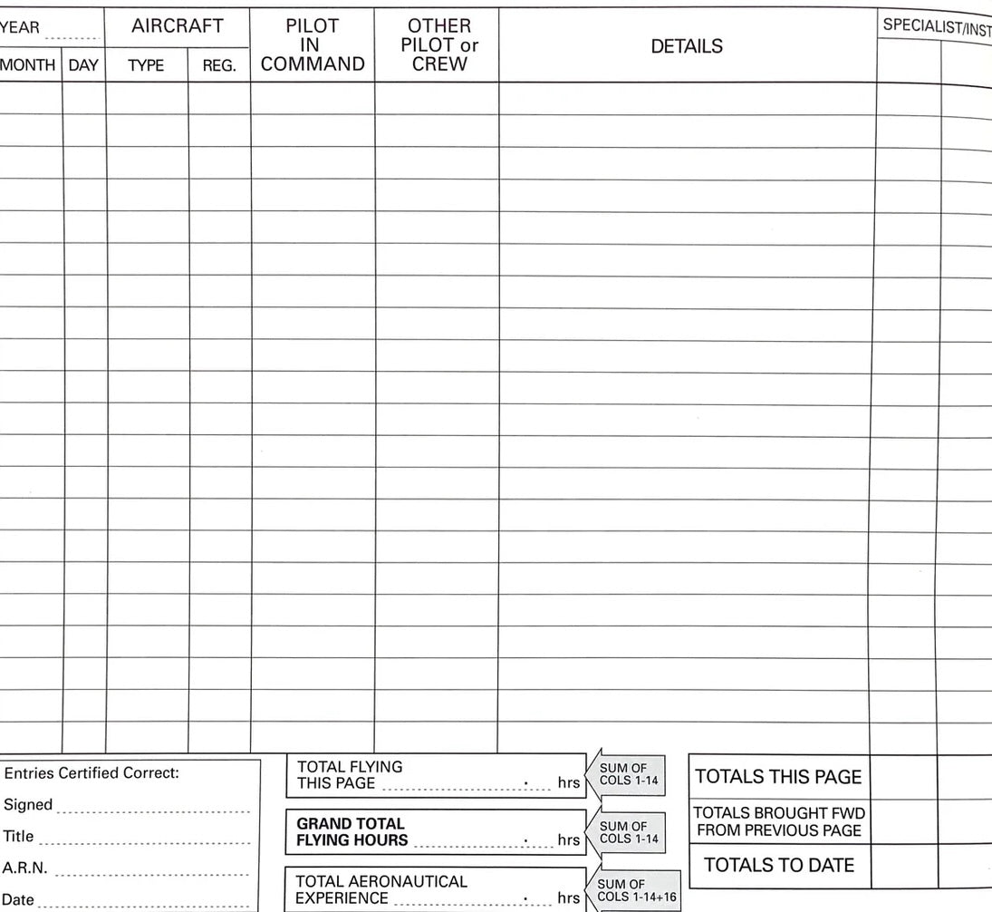 ATC - Pilot Log Book