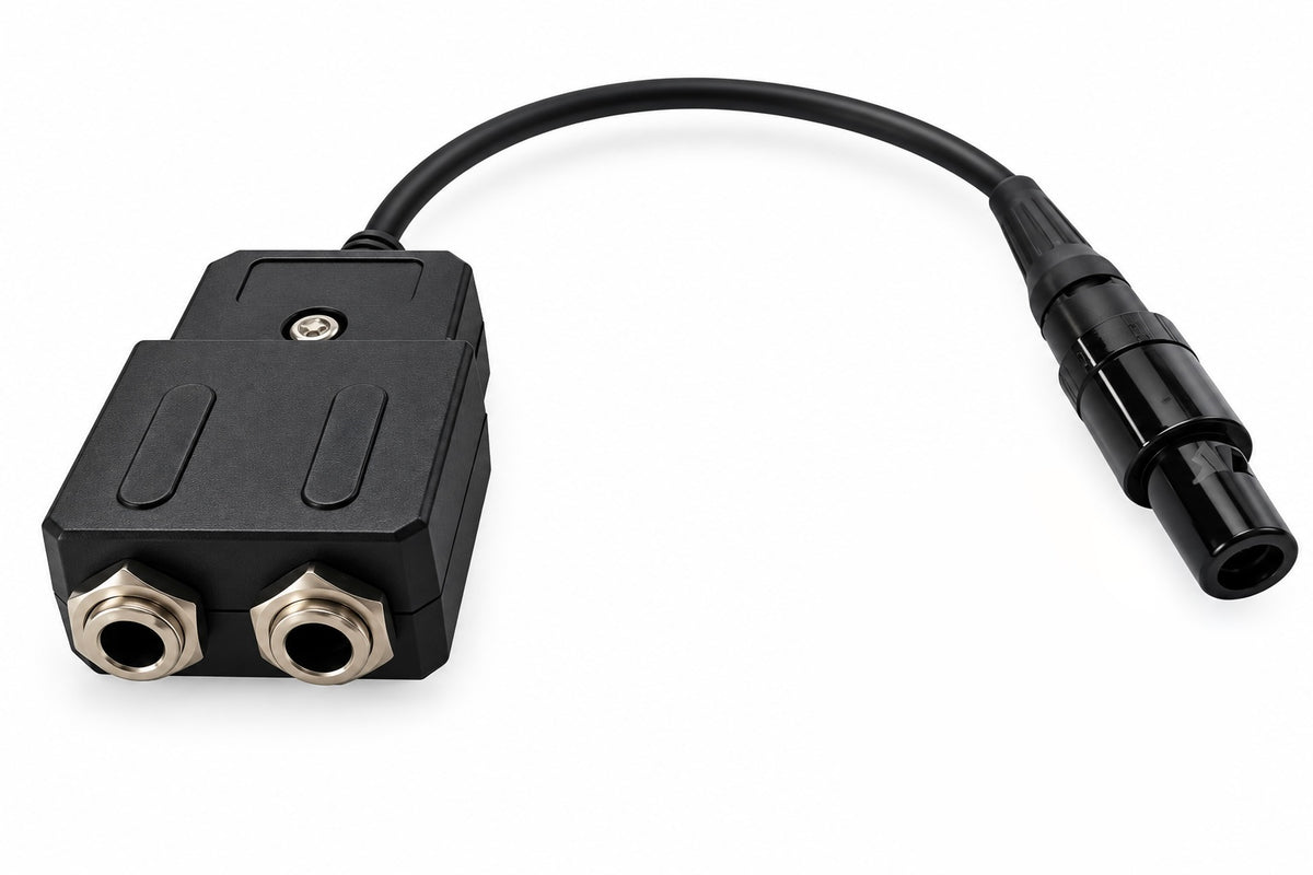 Skylines Aviation Communications GA Dual Plugs to 6 Pin LEMO Adapter