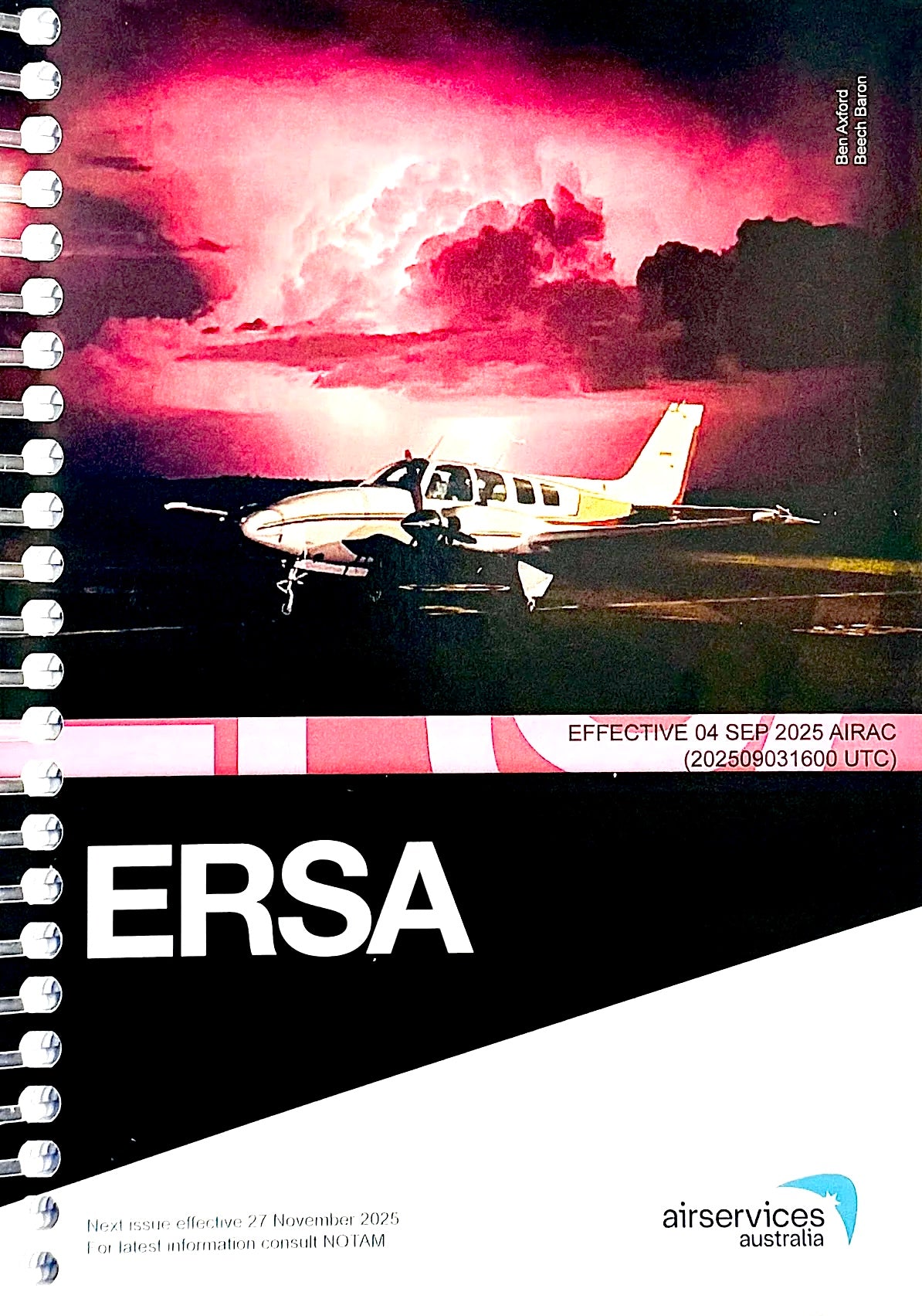 ERSA Sprial Bound - En-Route Supplement Australia Spiral Bound • Effective 04 SEPTEMBER 2024