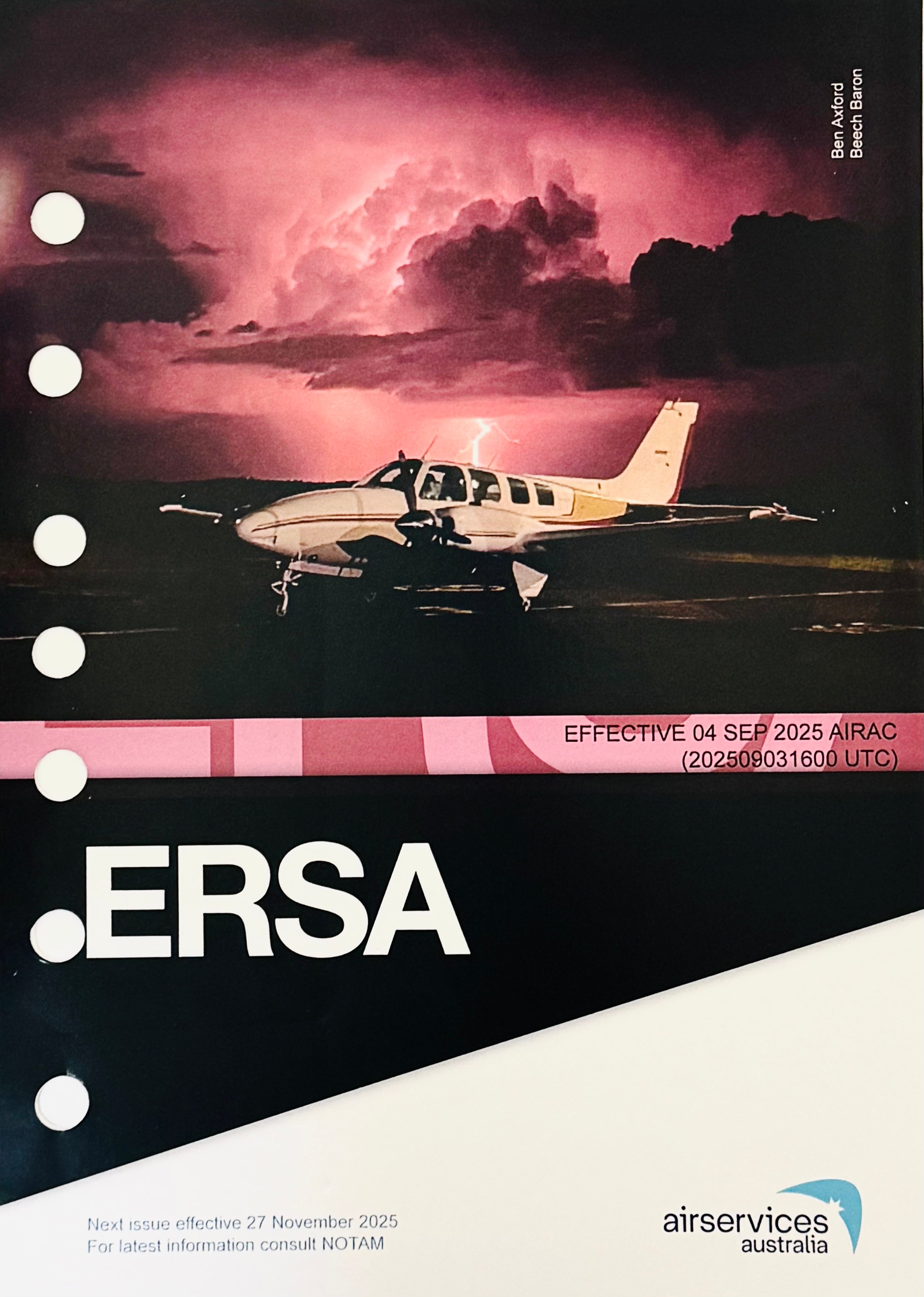 ERSA Loose Leaf with RDS - En-Route Supplement Australia Loose Leaf with Runway Distance Supplement • Effective 04 SEPTEMBER 2025