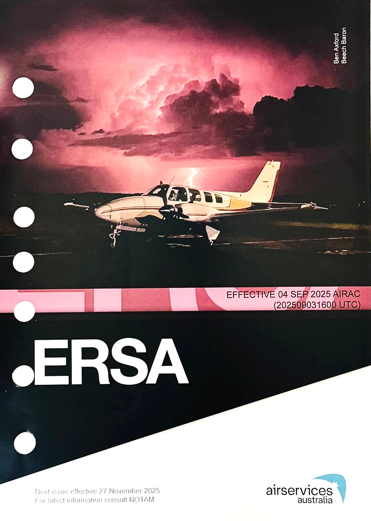 ERSA Loose Leaf with RDS - En-Route Supplement Australia Loose Leaf with Runway Distance Supplement • Effective 04 SEPTEMBER 2025