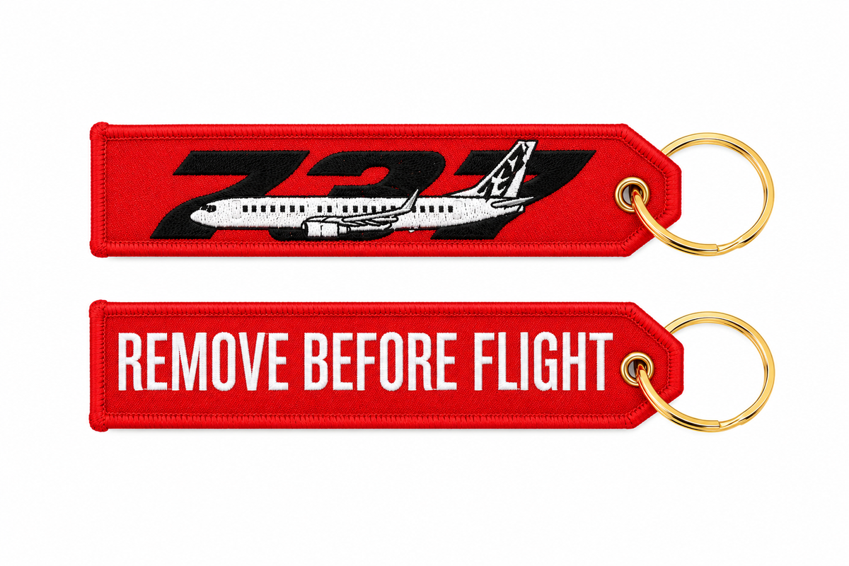 REMOVE BEFORE FLIGHT 737 Keyring