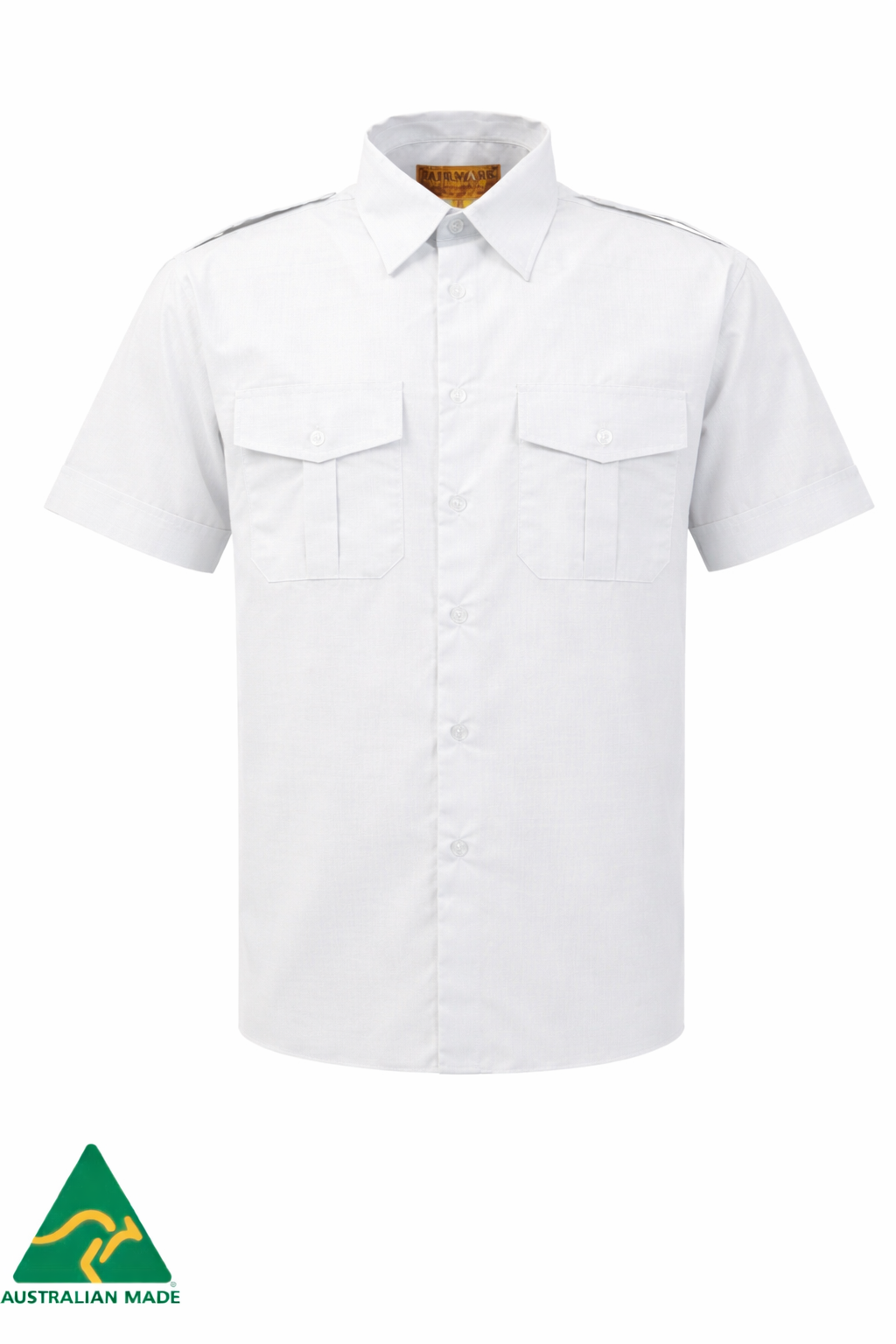 Fairmark Short Sleeve Unisex White Pilot Shirt