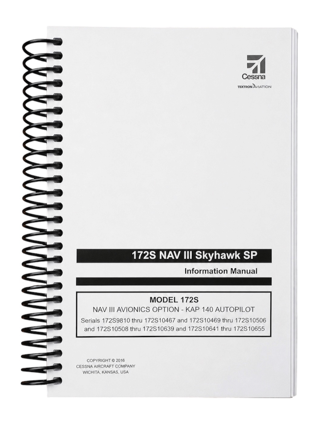 Cessna 172 SIM NAV III Pilot’s Operating Handbook