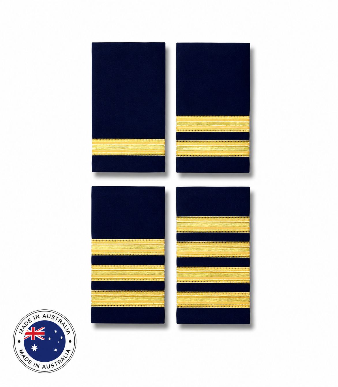 Epaulettes Navy With Gold Bars
