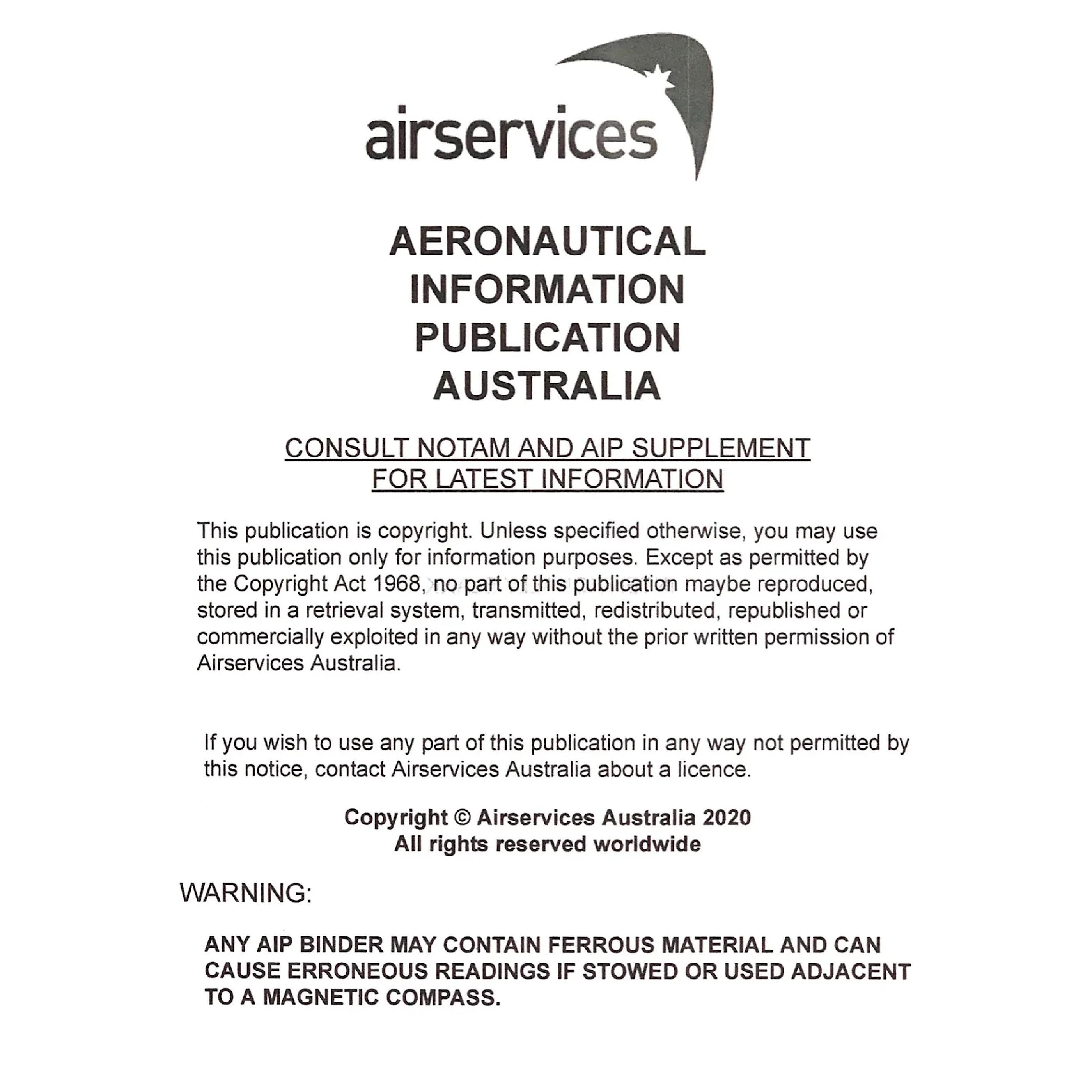 AIP - Aeronautical Information Publication Complete with Binder