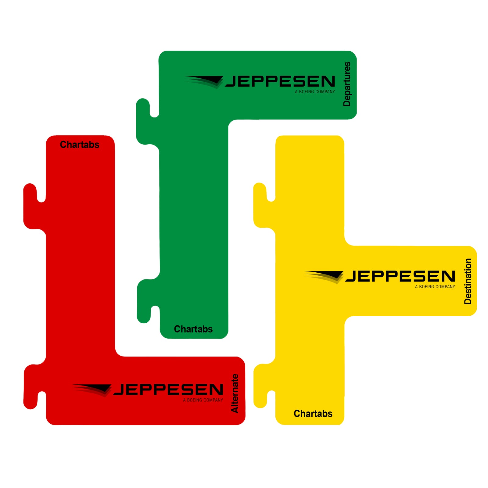 Jeppesen Chart Tabs - Set of 3