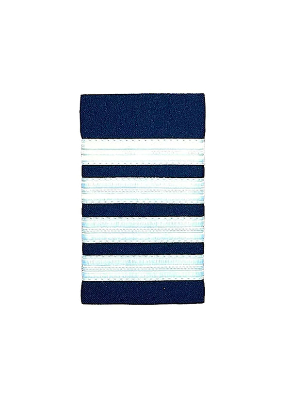 Epaulettes Navy With Silver Bars